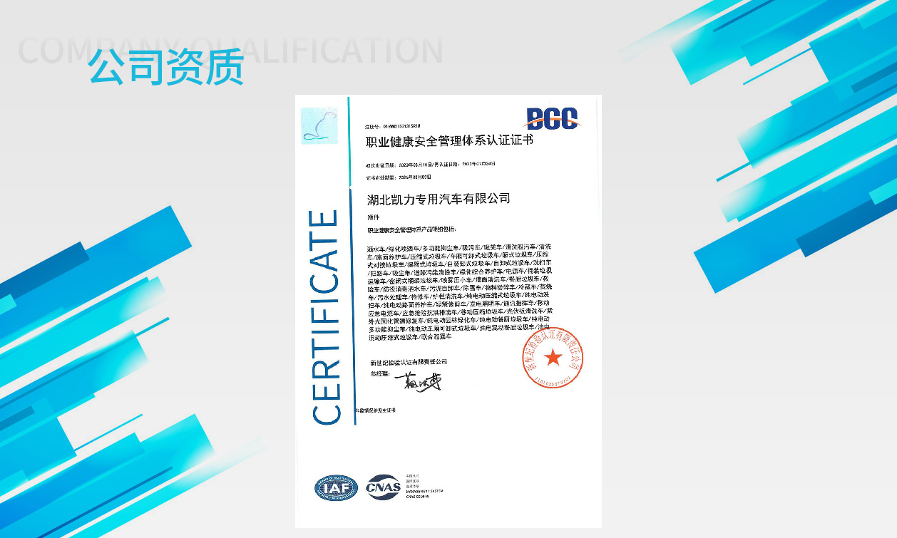 職業(yè)健康安全管理體系認(rèn)證證書-中文內(nèi)容